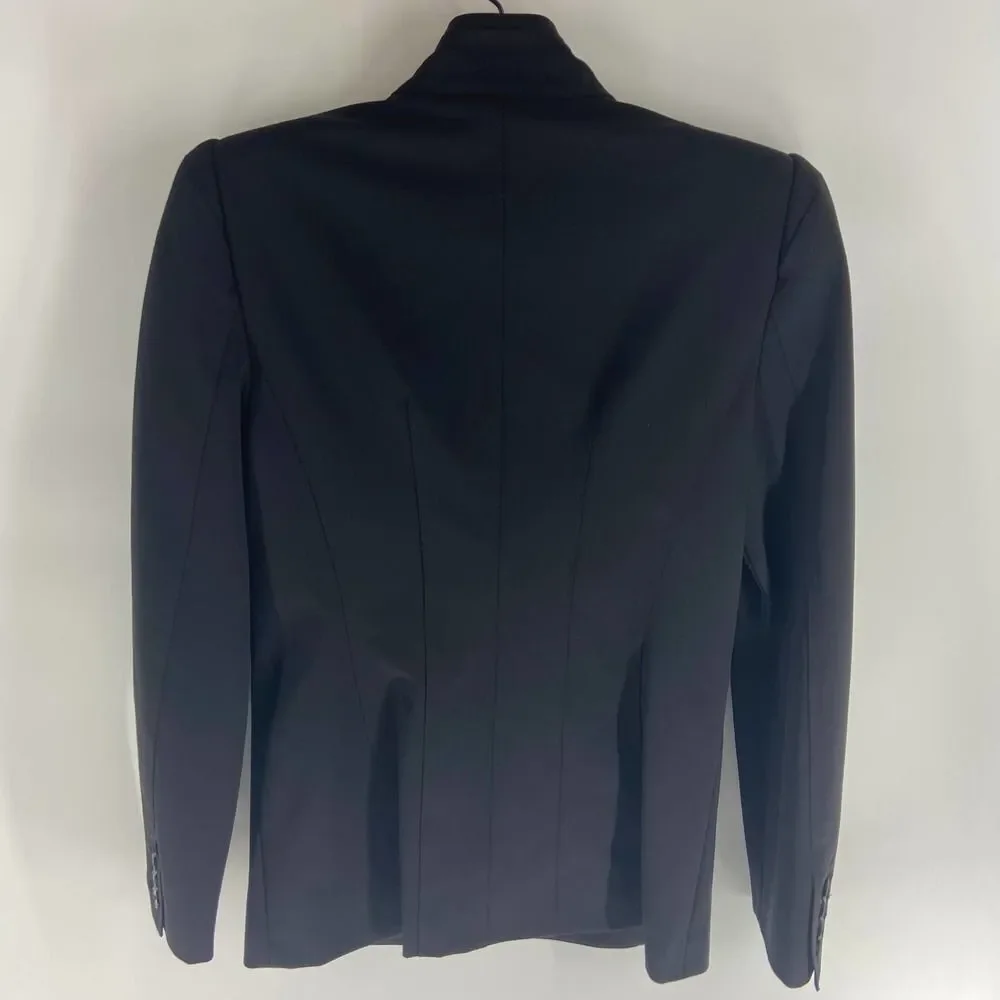 Violet black structured puff sleeve blazer Womens IT 40 US 6 NWT - Picture 5 of 7